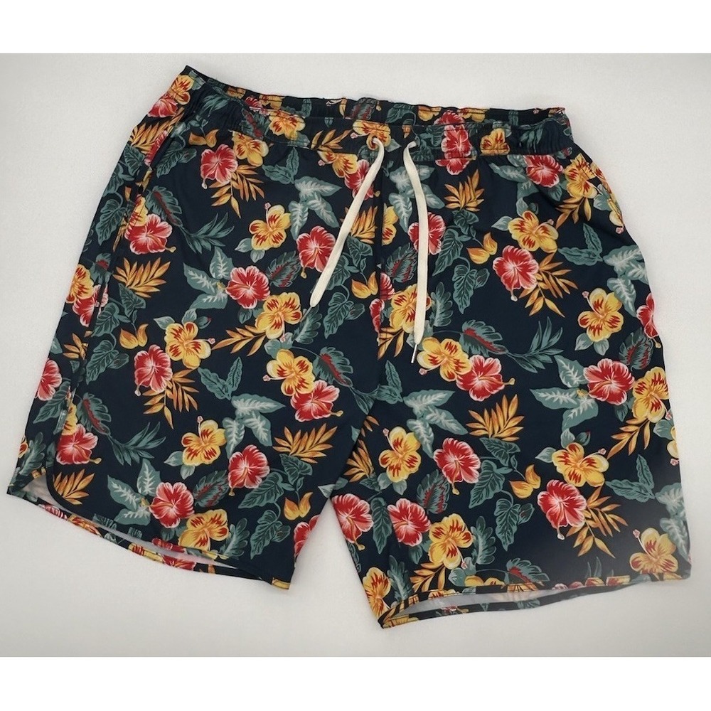 Fair Harbor lined shorts Mens Medium Tropical Floral AOP drawstring stretch XXXL